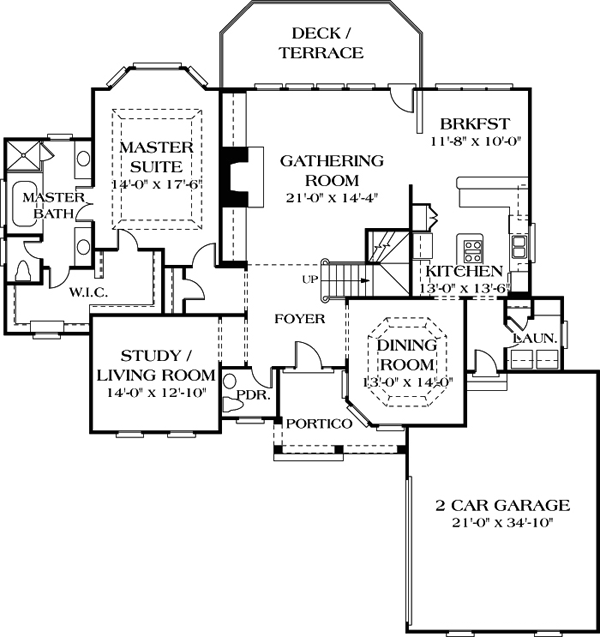Cottage Level One of Plan 85426