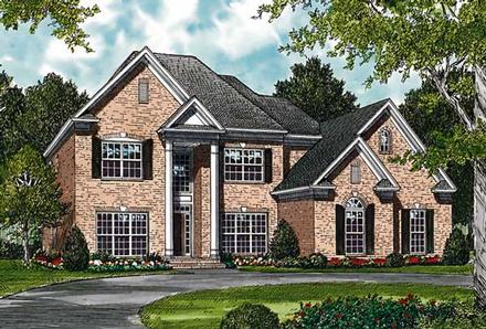 Colonial Traditional Elevation of Plan 85427