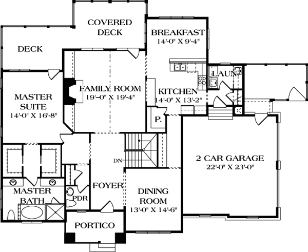 Bungalow Cottage Craftsman Level One of Plan 85433