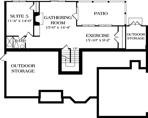 Traditional Lower Level of Plan 85438