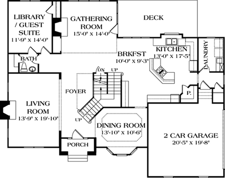 House Plan 85438 First Level Plan