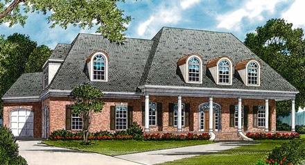 Colonial Farmhouse Elevation of Plan 85450