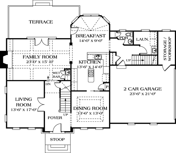 Colonial Traditional Level One of Plan 85457