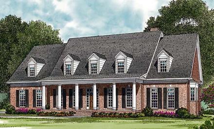 Colonial Farmhouse Elevation of Plan 85458