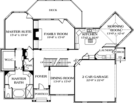 House Plan 85461 First Level Plan