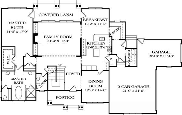 Cottage Craftsman Level One of Plan 85463