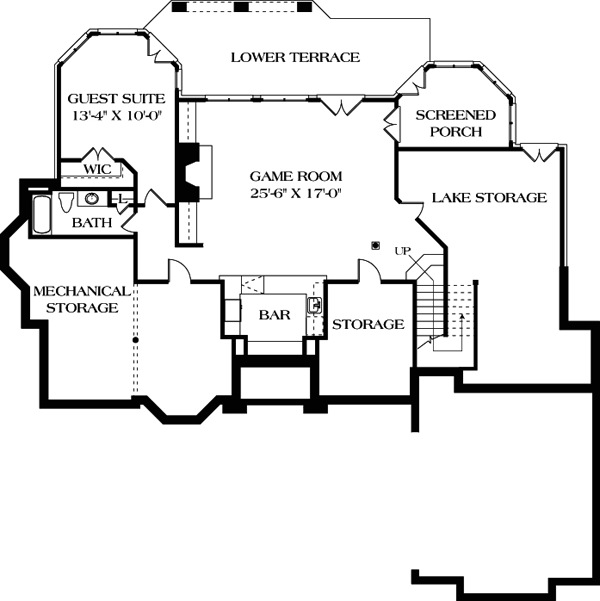 Traditional Lower Level of Plan 85465