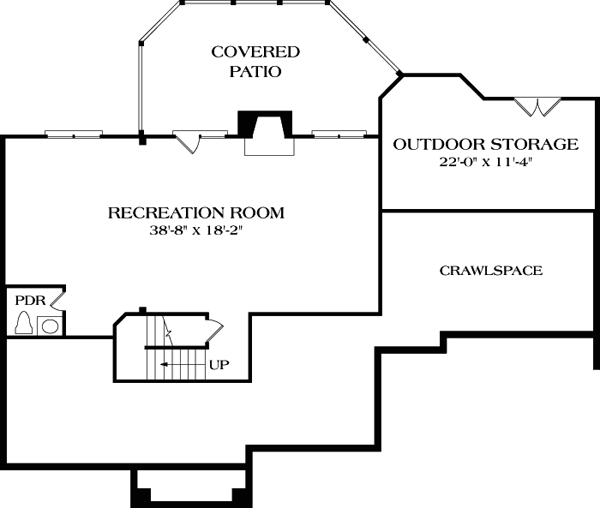 Traditional Lower Level of Plan 85466