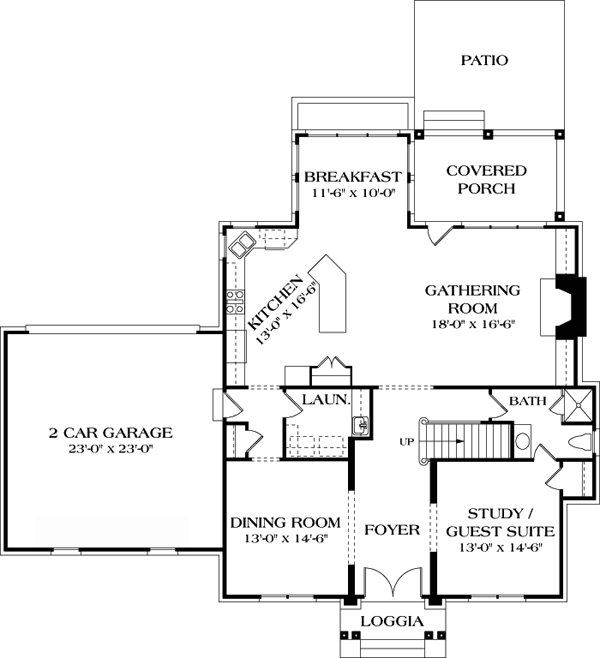 Colonial Traditional Level One of Plan 85472