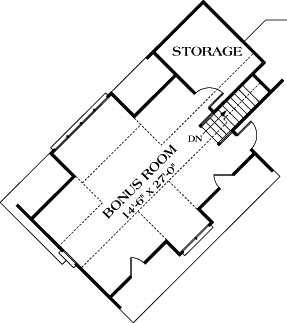 Cottage Craftsman Level Two of Plan 85473