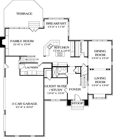 House Plan 85478 First Level Plan