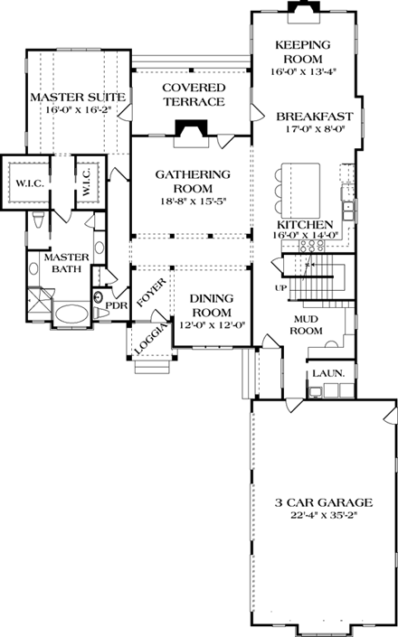 House Plan 85479 First Level Plan