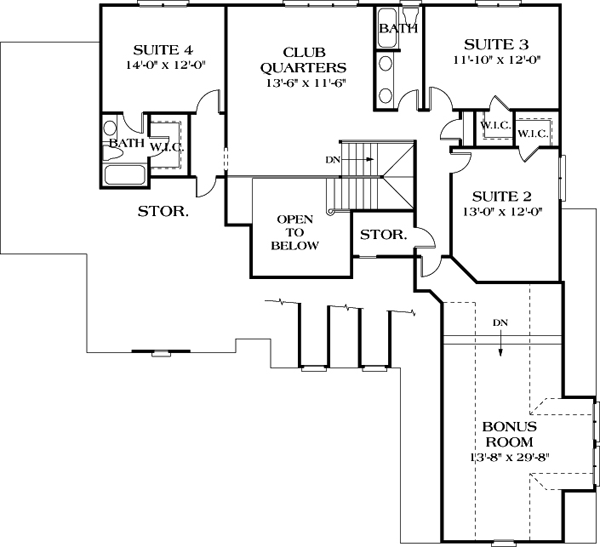 Cottage Craftsman Level Two of Plan 85482