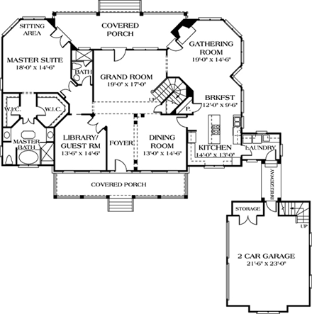 House Plan 85490 First Level Plan