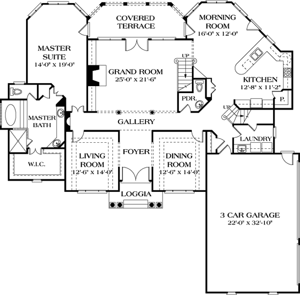 Mediterranean Level One of Plan 85491