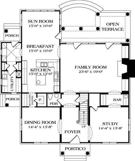 House Plan 85498 First Level Plan