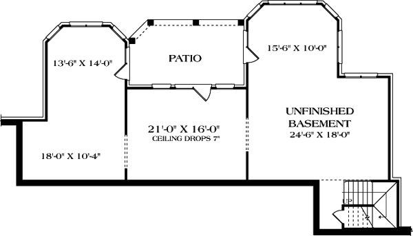 Traditional Lower Level of Plan 85499