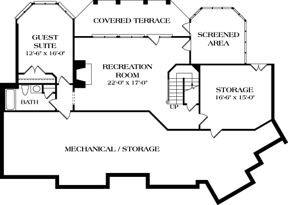 Traditional Lower Level of Plan 85506