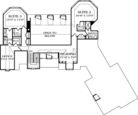 House Plan 85507 Second Level Plan