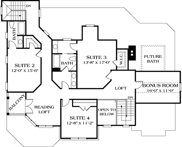 Farmhouse Traditional Level Two of Plan 85511