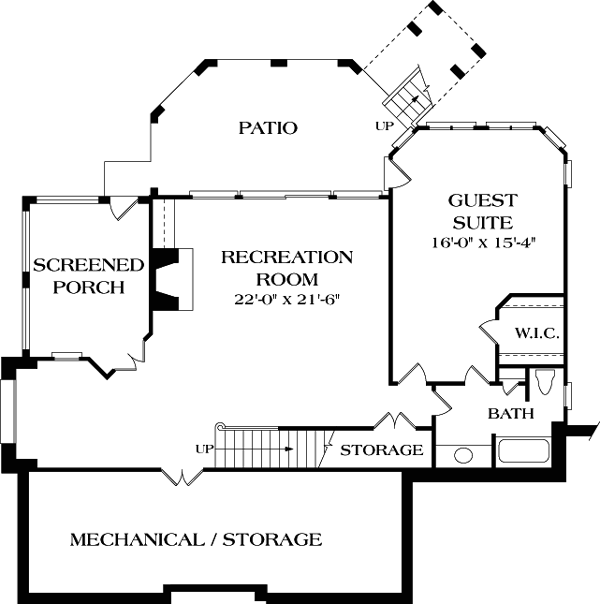 Traditional Lower Level of Plan 85520