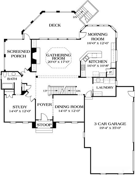 House Plan 85520 First Level Plan