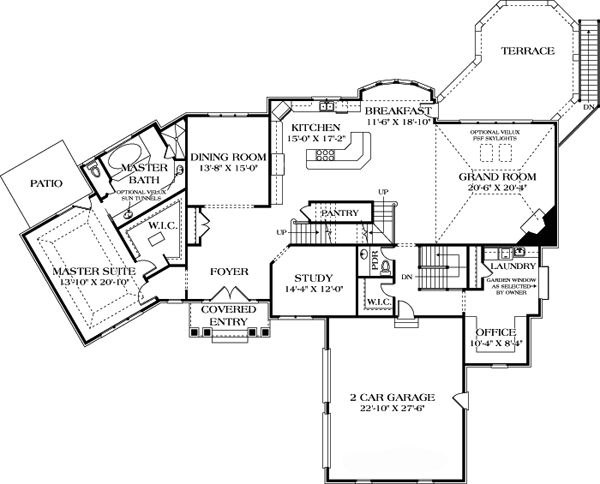 Cottage Craftsman Level One of Plan 85528