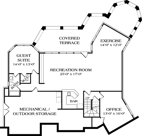 European Traditional Lower Level of Plan 85531