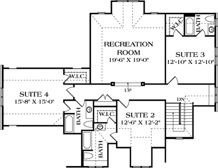 House Plan 85538 Second Level Plan