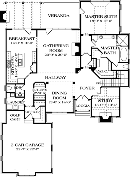 House Plan 85546 First Level Plan