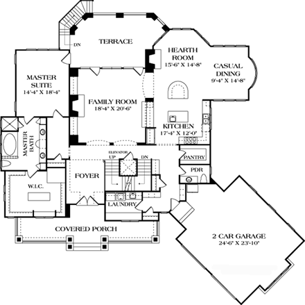 House Plan 85554 First Level Plan