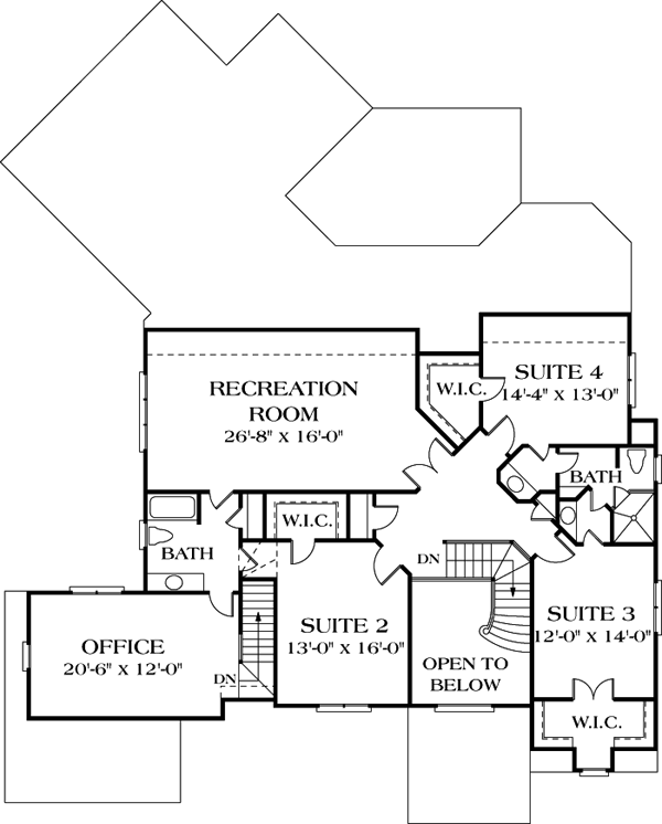 Cottage European Level Two of Plan 85560