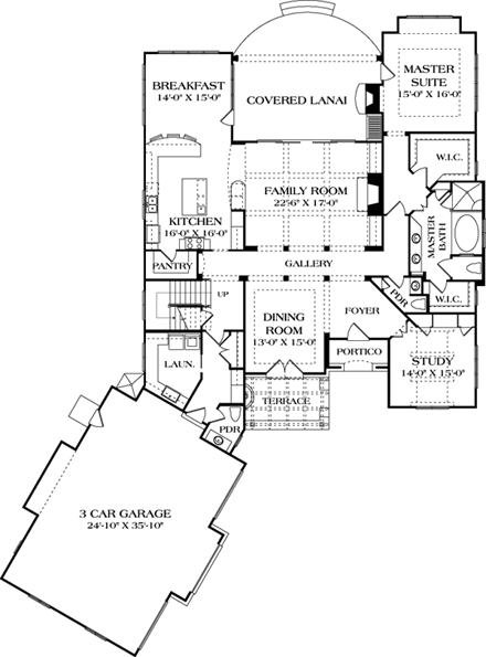 House Plan 85561 First Level Plan