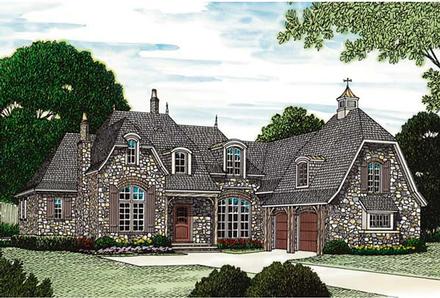 French Country Elevation of Plan 85562