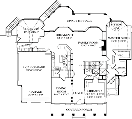 House Plan 85565 First Level Plan