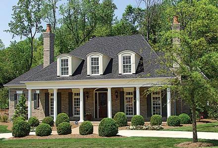 Colonial Country Farmhouse Elevation of Plan 85576