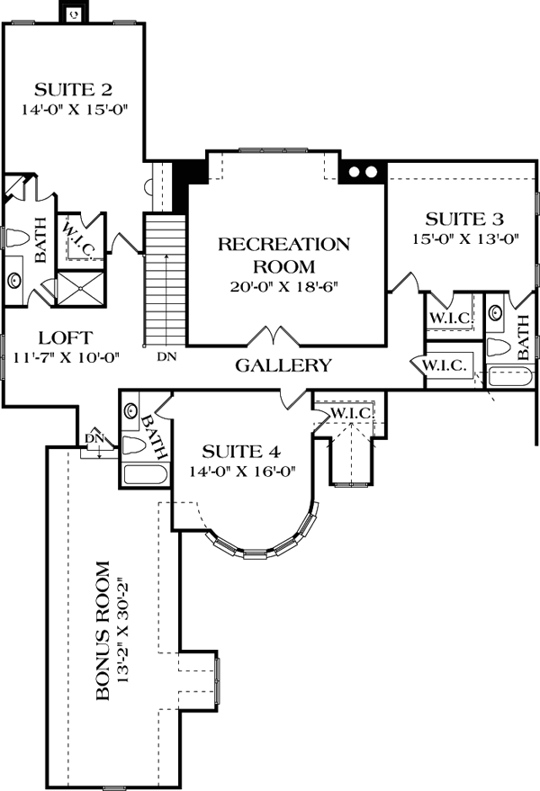 Country European Tudor Level Two of Plan 85581