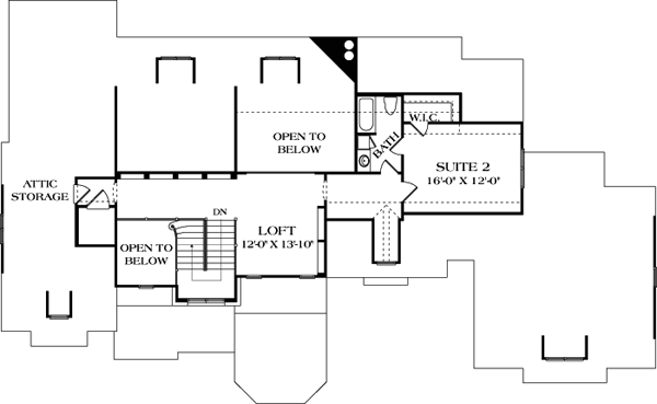 Cottage Craftsman Level Two of Plan 85590