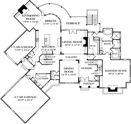 House Plan 85600 First Level Plan