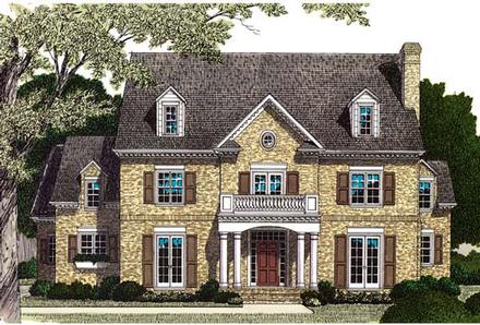Colonial Traditional Elevation of Plan 85602