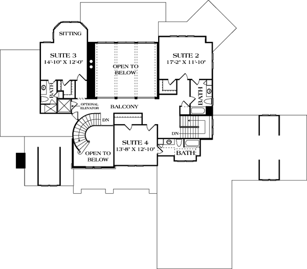 Cottage Craftsman Level Two of Plan 85603