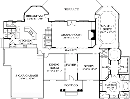 House Plan 85607 First Level Plan