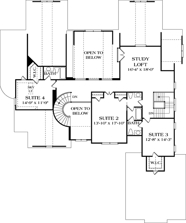 Cottage Craftsman Level Two of Plan 85617