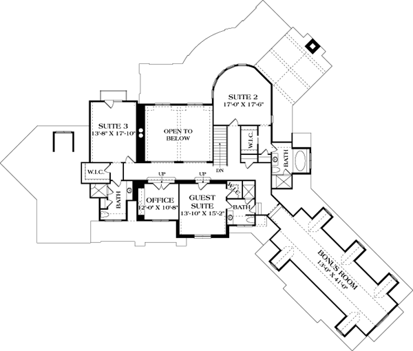 Cottage Craftsman Level Two of Plan 85622