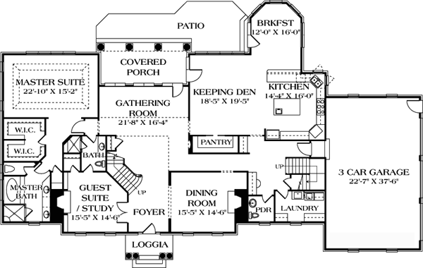 Colonial Traditional Level One of Plan 85623