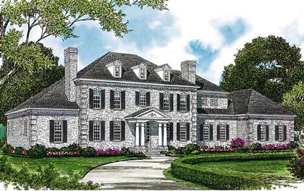 Colonial Traditional Elevation of Plan 85623