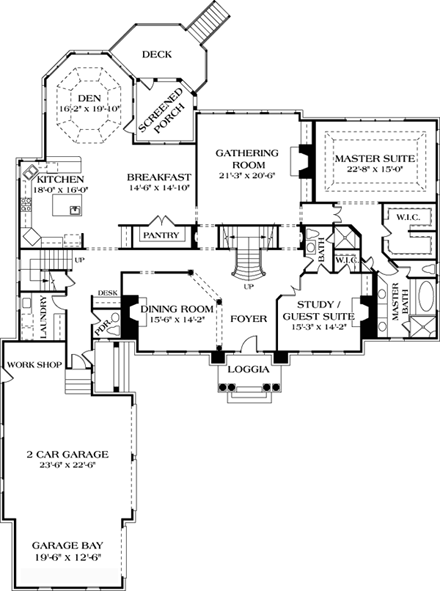 House Plan 85631 First Level Plan
