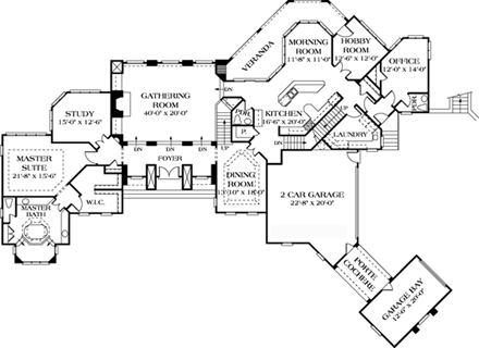 House Plan 85640 First Level Plan