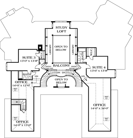 House Plan 85644 Second Level Plan