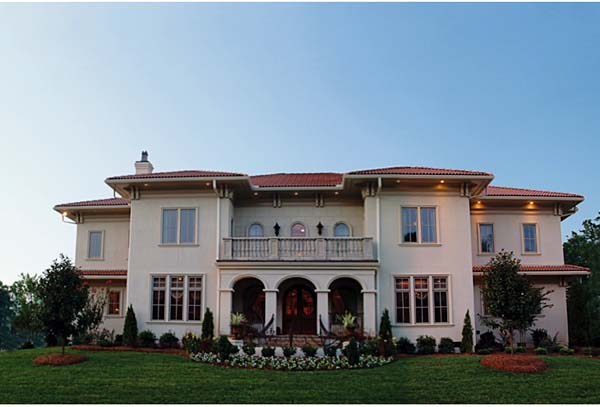 European, Mediterranean Plan with 6453 Sq. Ft., 5 Bedrooms, 6 Bathrooms, 3 Car Garage Elevation